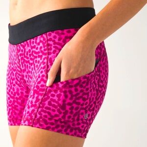 Lululemon What the Sport Shorts Ace Spot Jeweled Magenta Dashing Purple